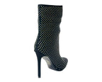 Rhinestone High Stiletto Heel Ankle Boots - Boots - British D'sire