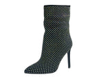 Rhinestone High Stiletto Heel Ankle Boots - Boots - British D'sire