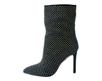 Rhinestone High Stiletto Heel Ankle Boots - Boots - British D'sire