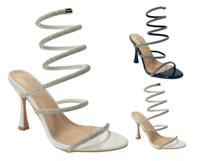 Rhinestone Snake Anklet High Heel Shoes - Heels - British D'sire Main image