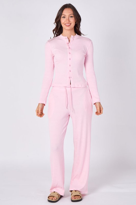 Ribbed Button - Up Co - Ord Set - co ord set - British D'sire