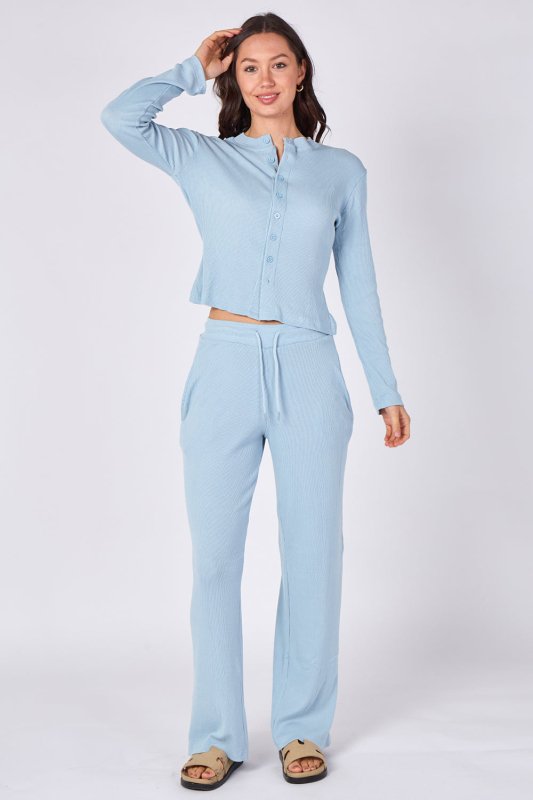 Ribbed Button - Up Co - Ord Set - co ord set - British D'sire