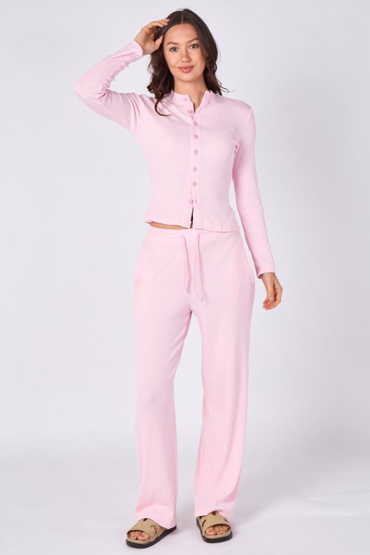 Ribbed Button - Up Co - Ord Set - co ord set - British D'sire