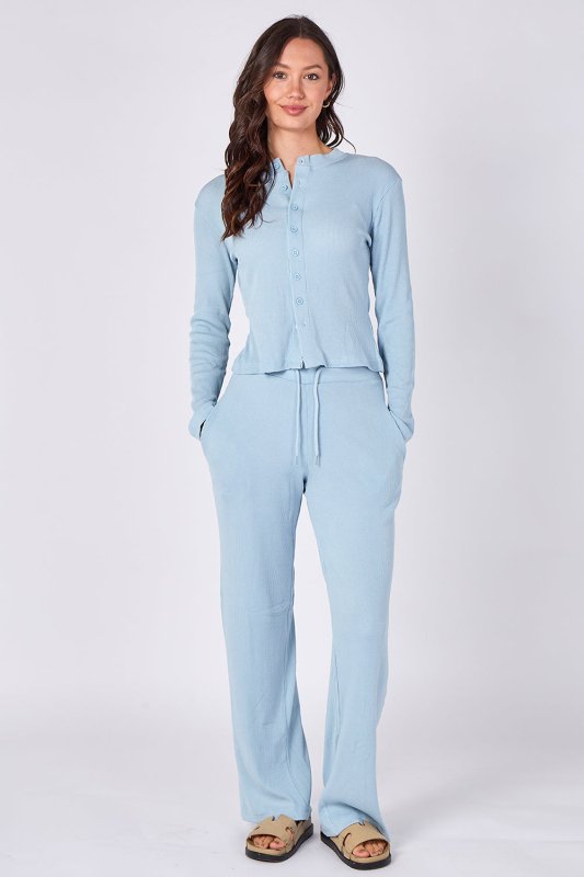 Ribbed Button - Up Co - Ord Set - co ord set - British D'sire