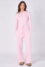 Ribbed Button - Up Co - Ord Set - co ord set - British D'sire