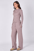 Ribbed Button - Up Co - Ord Set - co ord set - British D'sire