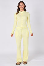 Ribbed Button - Up Co - Ord Set - co ord set - British D'sire