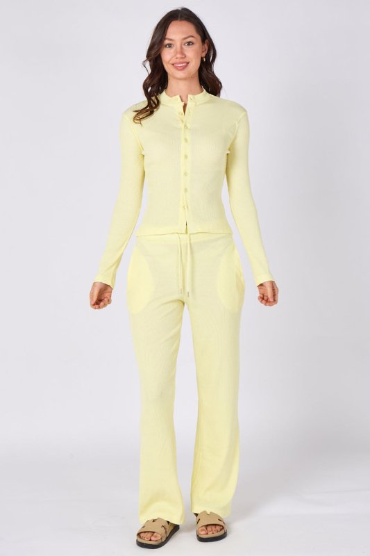 Ribbed Button - Up Co - Ord Set - co ord set - British D'sire