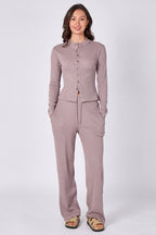 Ribbed Button - Up Co - Ord Set - co ord set - British D'sire