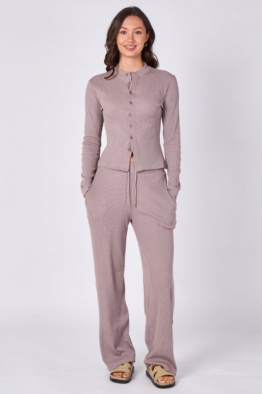 Ribbed Button - Up Co - Ord Set - co ord set - British D'sire