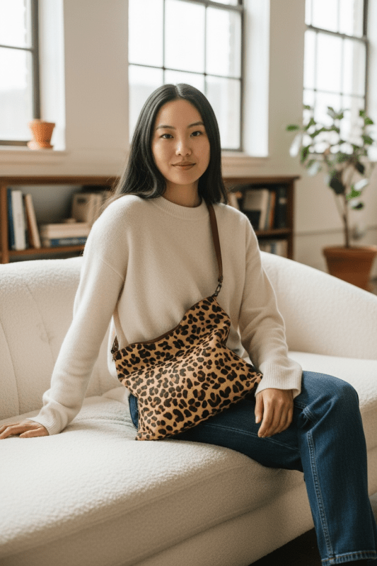 Riche - Leopard/Red - Handbag - British D'sire