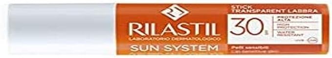 Rilastil Sun System - Stick Transparente SPF30 Protezione Solare Labbra, 4.5ml - British D'sire