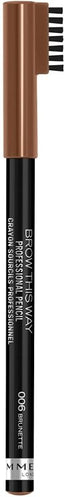 Rimmel London, Brow This Way Eyebrow Pencil, Brunette - Eyebrow Pencil - British D'sire