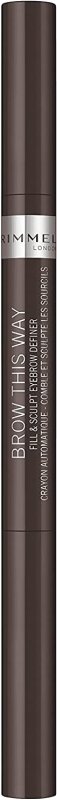 Rimmel London Brow This Way Fill & Sculpt Eyebrow Definer -Dark Brown - Eyebrow Enhancers - British D'sire