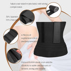 Rivolli APOMOONS 4M Women's Waist Trainer Sauna Belt – Tummy Wrap Shaper & Sweat Corset | Slimming Lumbar Support Belt for Fitness, Workout & Posture Correction | Lightweight, Durable & Adjustable Black Belt - Waist Trainer Sauna Belt - British D'sire