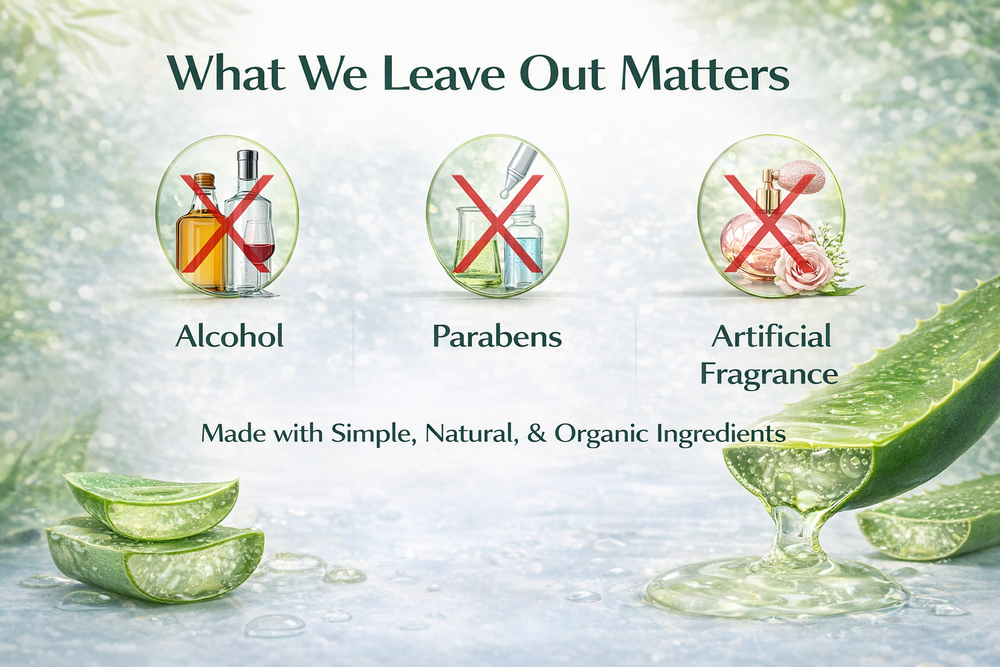 Ammuri Organic Pure Aloe Vera Gel 100% Pure, Natural Organic Soothes Hydrates & Repairs