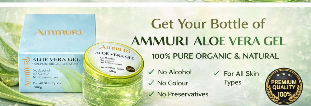 Ammuri Pure Aloe Vera Gel Natural Moisturizer Skin Psoriasis Treatment