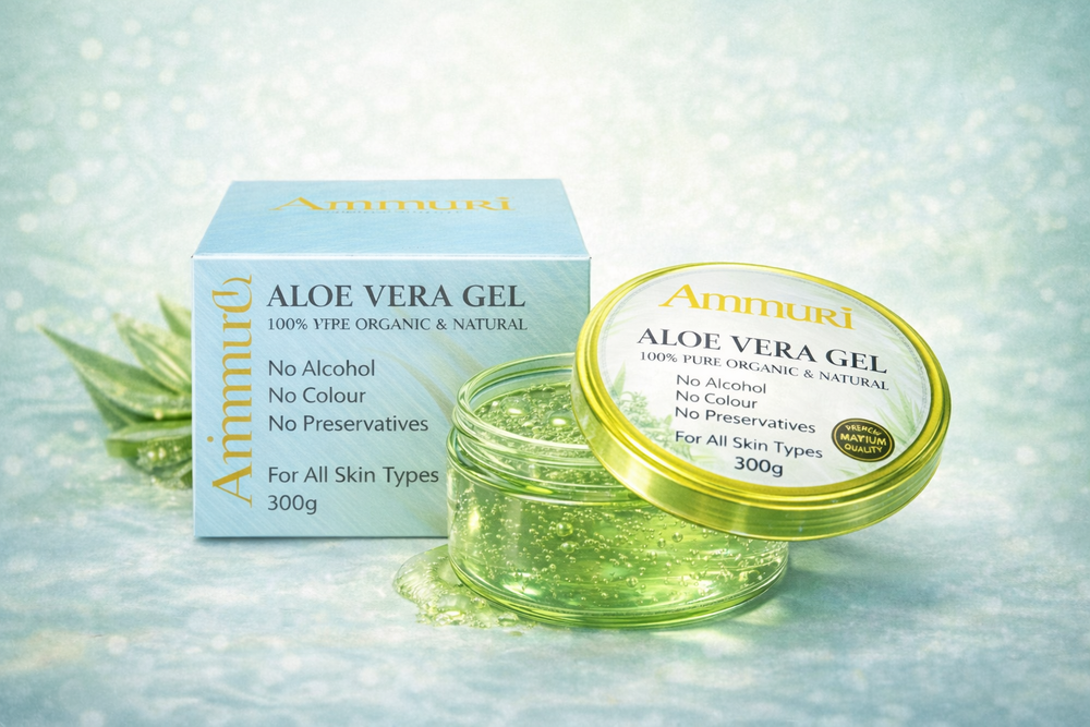 Ammuri Pure Aloe Vera Gel Natural Moisturizer Skin Psoriasis Treatment