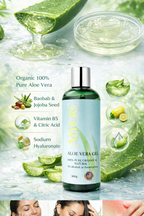 Ammuri Organic Pure Aloe Vera Gel 100% Pure, Natural Organic Soothes Hydrates & Repairs