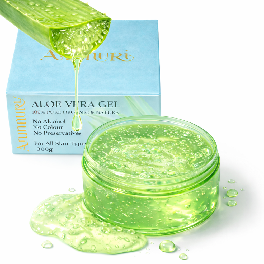 Aloe vera gel with a jar and box on a white background