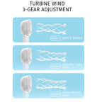 ROCK RST10853 Mini Handheld ElectricTurbo Fan(White) - British D'sire