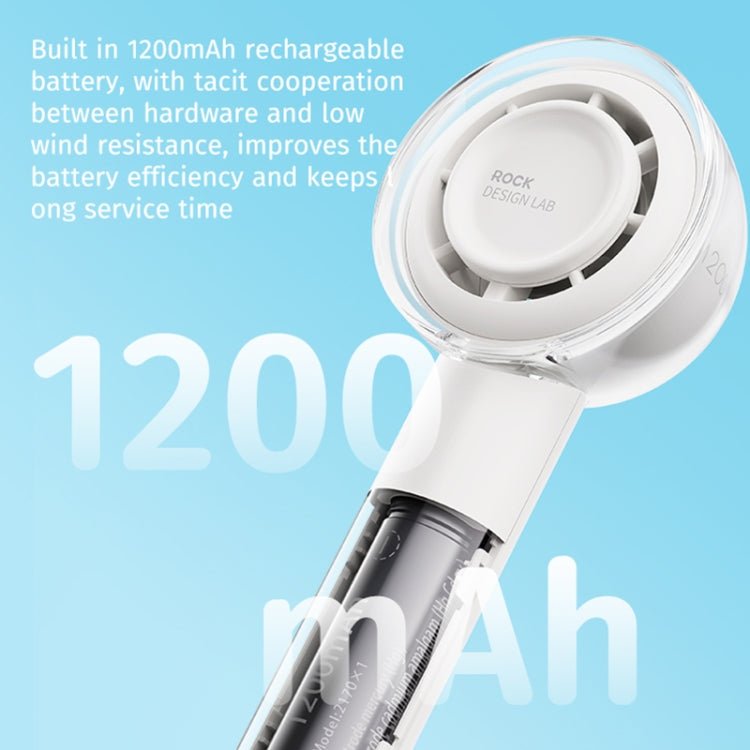 ROCK RST10853 Mini Handheld ElectricTurbo Fan(White) - British D'sire