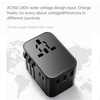 ROCK T62 35.5W Global Travel Multifunctional Plug PD Charger Power Adapter(Black) - British D'sire