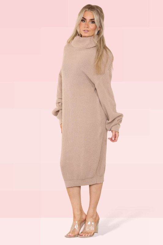 Roll Neck Jumper Dress - Jumper - British D'sire