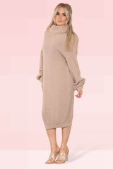 Roll Neck Jumper Dress - Jumper - British D'sire