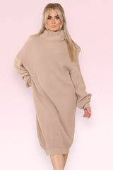 Roll Neck Jumper Dress - Jumper - British D'sire