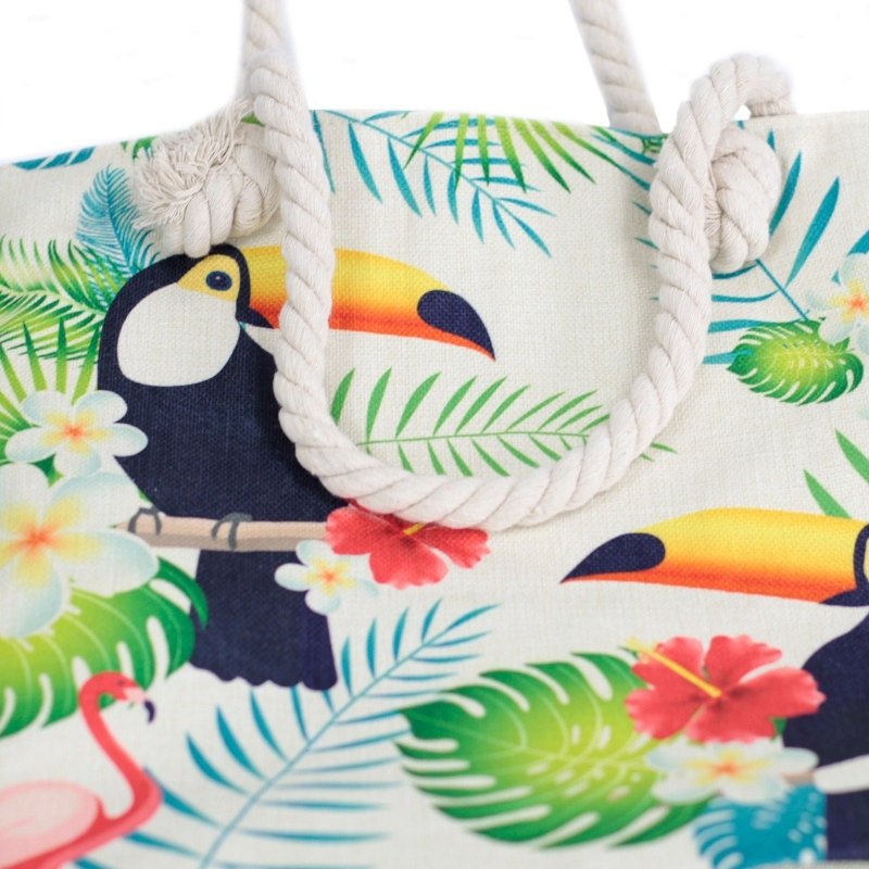 Rope Handle Bag - Tropical Toucan - Classic Rope Handled Bags - British D'sire