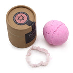 Rose Quartz Gem Bracelet Bath Bomb - Gemstone Bracelet Bath Bomb - British D'sire