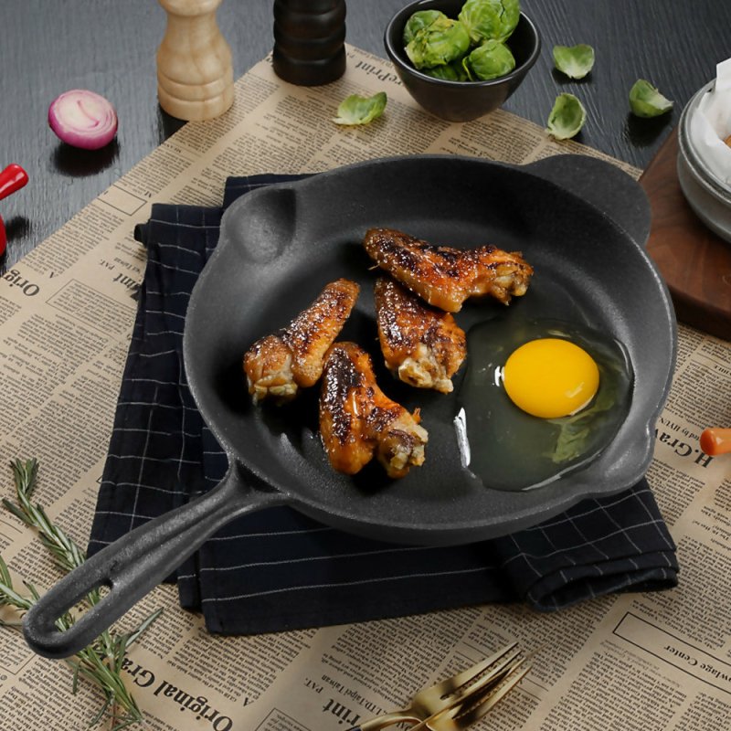 Round Cast Iron Skillet Frying Pan with Handle - Frying Pan - British D'sire