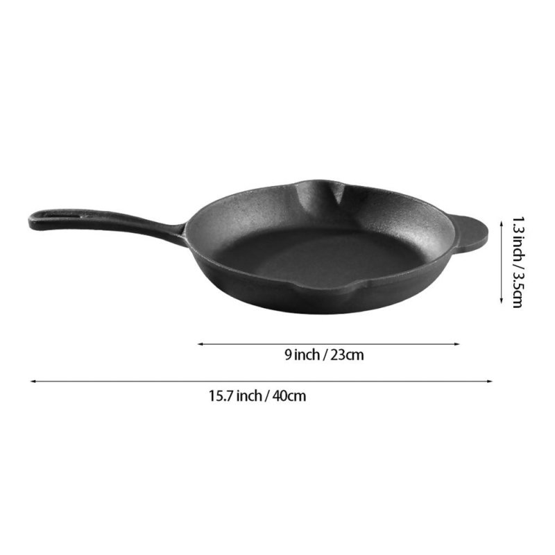 Round Cast Iron Skillet Frying Pan with Handle - Frying Pan - British D'sire
