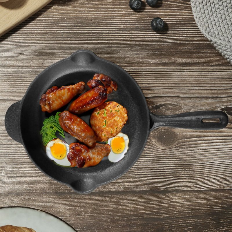 Round Cast Iron Skillet Frying Pan with Handle Secondary image