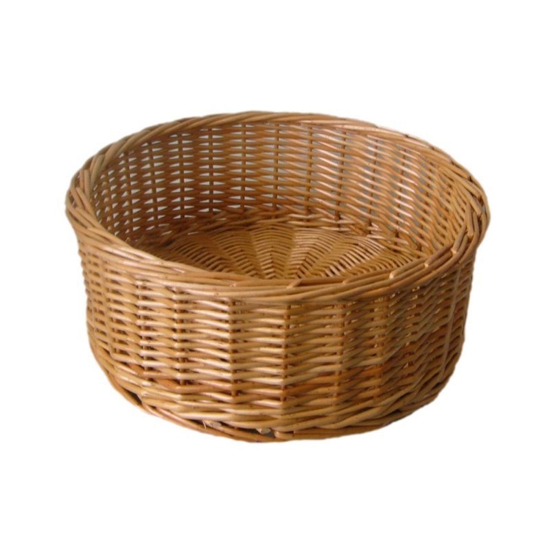 Round Straight-Sided Wicker Tray Secondary image