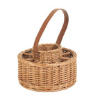 Round Wicker Whisky Celebration Drinks Carrier - Drinks Baskets - British D'sire