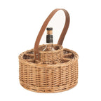 Round Wicker Whisky Celebration Drinks Carrier - Drinks Baskets - British D'sire