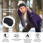 Roysmart Winter Ear Warmers Headband, Stretchy Yoga Headband Gym Sport Headband Thermal Ear Muffs Ski Headband Moisture Wicking for Women Man (Black) - Headbands - British D'sire