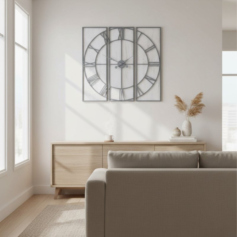 Roza Panelled Wall Clock Home Wall Decor Secondary image