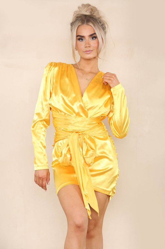 Ruched Dress With Sleeves Secondary image