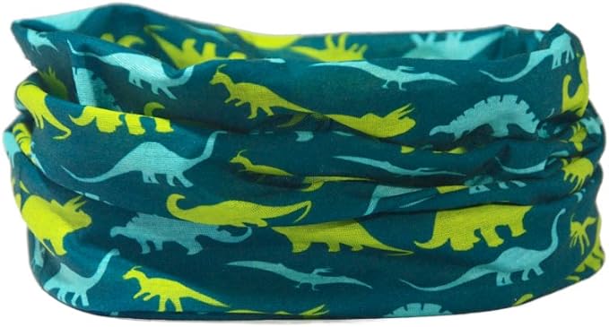 Ruffnek DINOSAURS Multifunctional tube scarf neck warmer snood - for Children/Adults - Unisex One Size - British D'sire