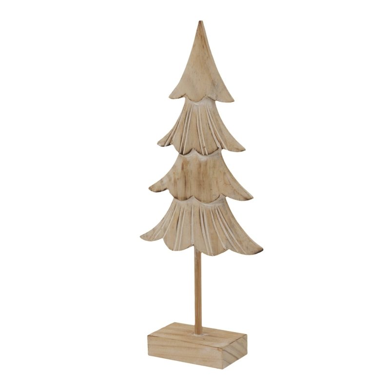 Rustic Fir Tree On Stand Home Decor Ornament Decoration - Christmas Decor - British D'sire
