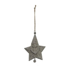 Rustic Hanging Santa Star Christmas Hanging Decoration - Christmas Decor - British D'sire