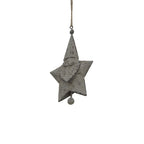 Rustic Hanging Santa Star Christmas Hanging Decoration - Christmas Decor - British D'sire