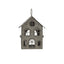 Rustic Metal Hanging House Tealight With Glass Votive - Candle Holder - British D'sire