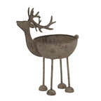 Rustic Metal Reindeer Bowl Home Decor Ornament Decoration - Christmas Decor - British D'sire