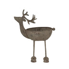 Rustic Metal Reindeer Bowl Home Decor Ornament Decoration - Christmas Decor - British D'sire