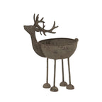 Rustic Metal Reindeer Bowl Home Decor Ornament Decoration - Christmas Decor - British D'sire