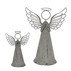 Rustic Metal Standing Angel Home Decor Ornament Decoration - Christmas Decor - British D'sire